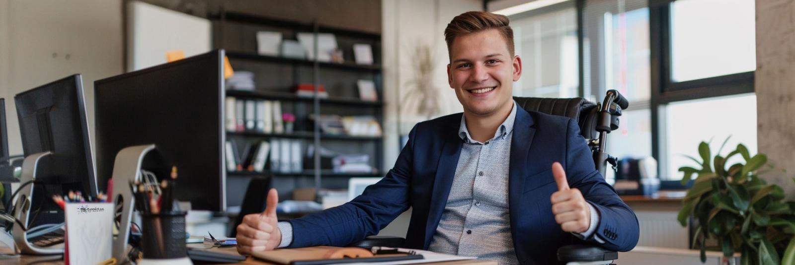 ES GIBT STUDIEN, DIE DARAUF HINWEISEN, DASS DIE ZUFRIEDENHEIT VON BEHINDERTEN MENSCHEN MIT IHRER ARBEIT IN DER REGEL HÖHER IST.